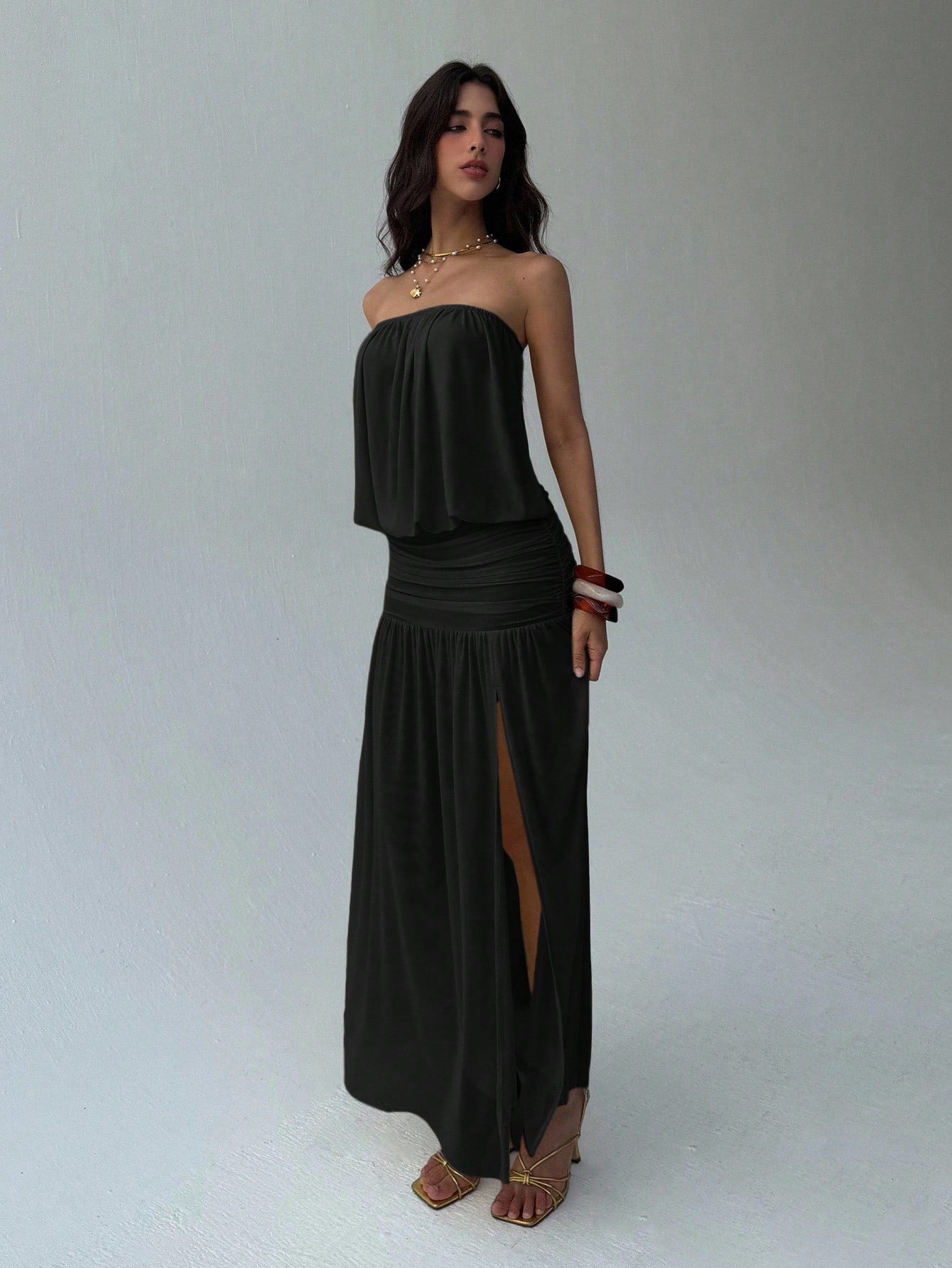 Elegant Wrap Front Slip Dress
