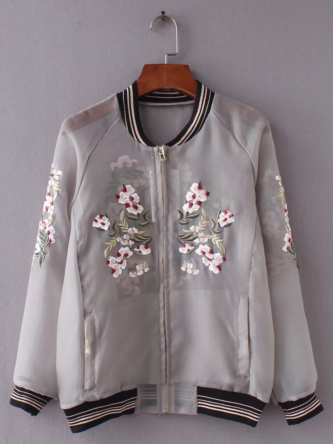 Vintage Embroidered Two-Face Baseball Jacket