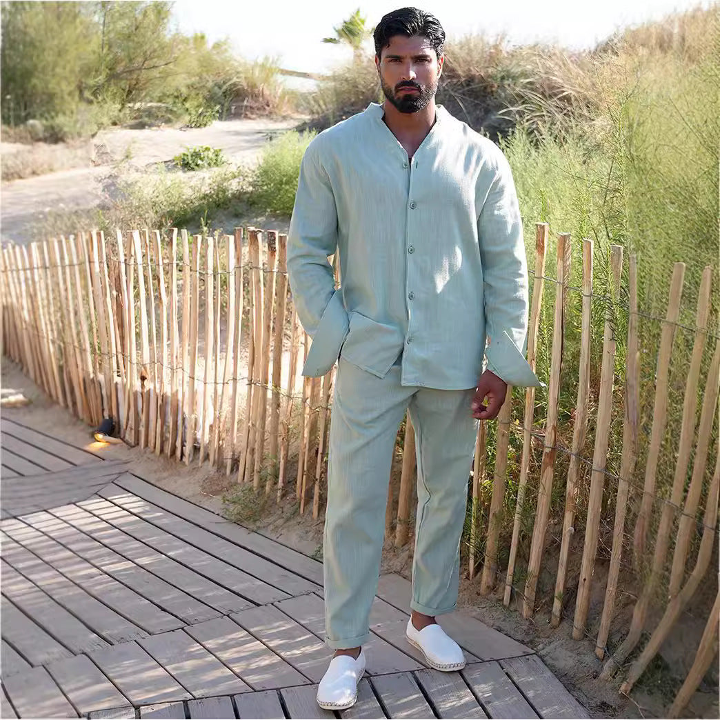 Men's Linen Casual Sportswear Set