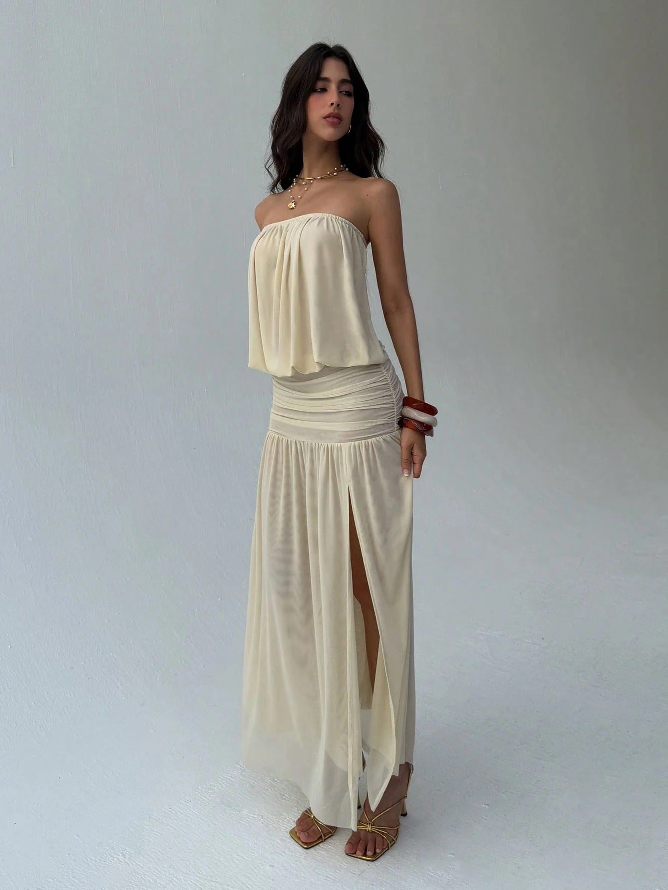 Elegant Wrap Front Slip Dress