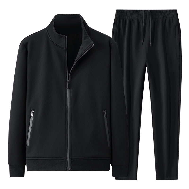 Men's Cotton Casual Suit Jacket and Trousers Set