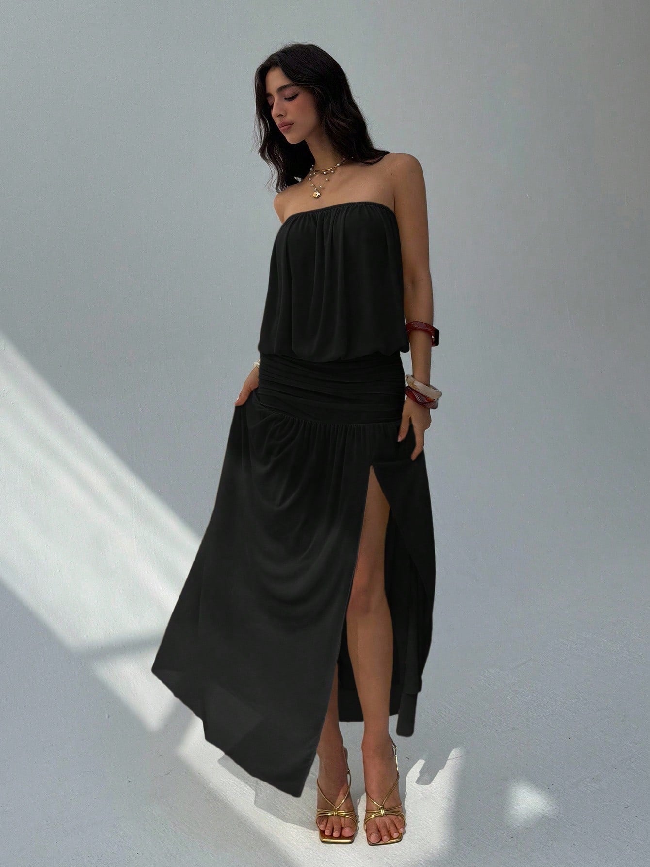 Elegant Wrap Front Slip Dress