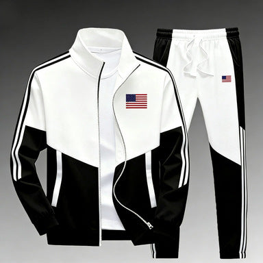 Casual Sportswear Cardigan Set