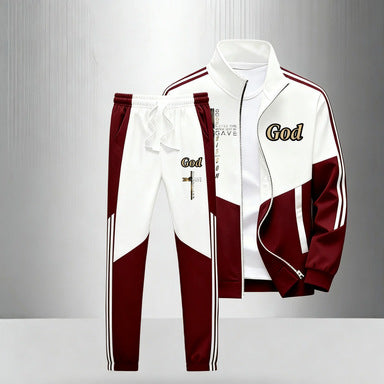Casual Sportswear Cardigan Set