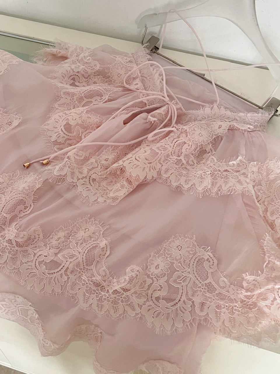 French Romantic Lace Suspender Dress
